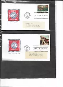 1975 US Bicentennial--Lexington & Concord(SC# 1563),Bunker Hill (SC# 1564) FDCs - Picture 1 of 2