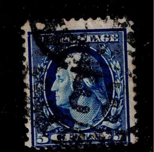 US Scott #335, Single 1908 Washington 5c FVF Used - Picture 1 of 1