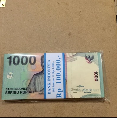 2013 Indonesia, Bank Indonesia 1000 Rupiah "REPLACEMENT" 100 Pieces Bundle - Image 1 of 4