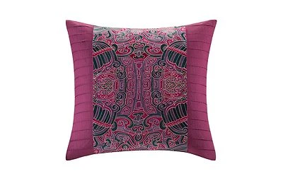 Natori La Pagode 20" Square Decorative Pillow Plum NA30-1977 - Image 1 of 2