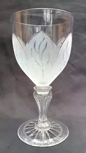Antique Richardson Acid Etched Wine Water Glass Goblet c1850 Victorian British - Picture 1 of 6