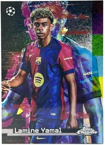 LAMINE YAMAL WHITE NOISE 2024-25 Topps UEFA Chrome BARCELONA SSP CASE HIT 🔥🔥 - Picture 1 of 2