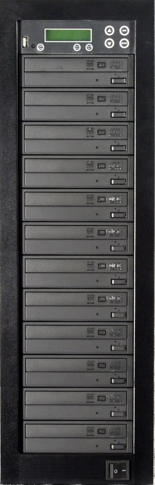 MediaStor #a45 1-11, 11 Target 24X DVD Duplicator, Copy USB Flash Thumb to DVD - Image 1 of 1