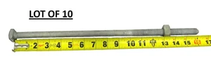 (Lot of 10) 5/8"-11 x 16" Galvanized Steel Coarse Thread Square Head Bolt w/Nuts - Picture 1 of 6