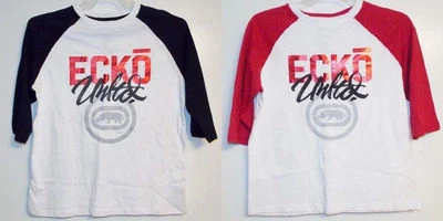 Camisetas Ecko para niños jóvenes negras o rojas tallas 8-10 12-14 o 16-18 nuevas con etiquetas Foto 1 de 3