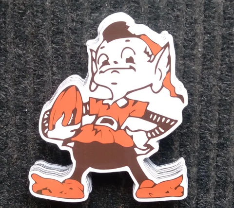 Cleveland Browns Brownie Elf Die Cut Magnet EXCLUSIVE Cover