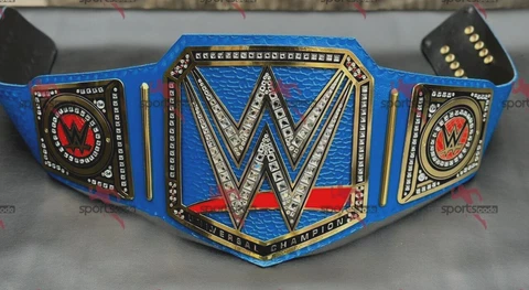 BLUE Universal Championship Replica Title Belt 2MM Brass Adult Size 2023 Belt Cover