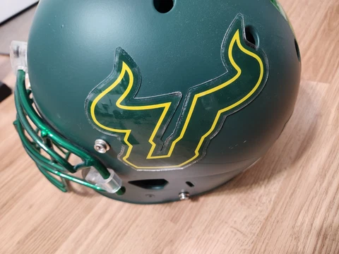 USF Football Helmet Mat Green Cover