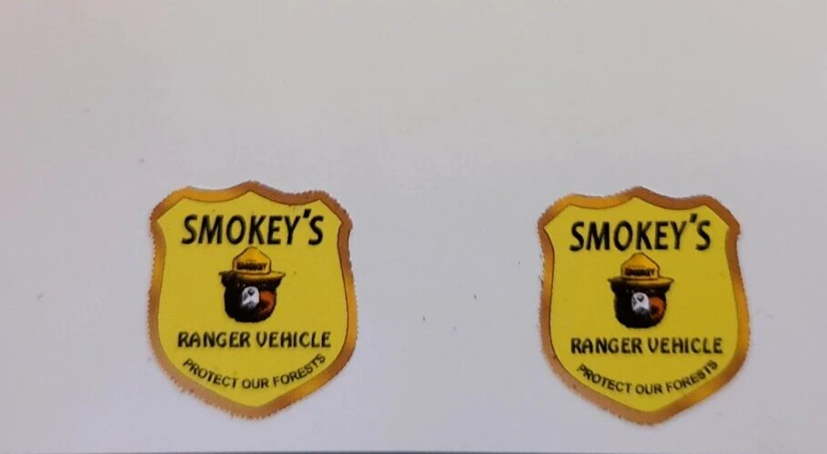 TONKA SMOKEY RANGER VEHÍCULO Pelar y Pegar Calcomanías un par 2 calcomanías Foto 1 de 1