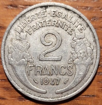 Moneda de 2 francos Francia 1947 N112 Foto 1 de 2