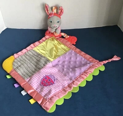  Infantino Peter Rabbit Lily Lovey 安全毯 10"x 10" 牙胶标签瓢虫 — 第 1/4 张图片