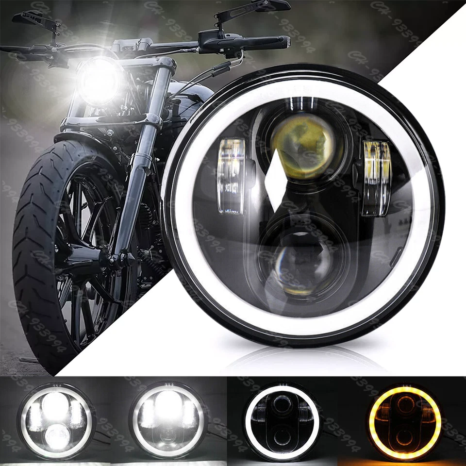 Faro LED de 5-3/4" con intermitente para Harley Davidson Sportster XL 1200 883 Foto 1 de 4