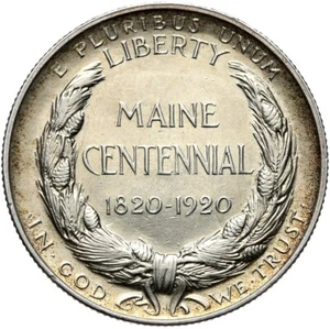 USA coin-1/2 dollar 1920-MAINE CENTENNIAL-silver-condition! - Picture 1 of 2