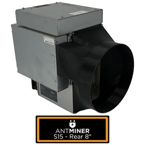 Antminer S15 T15 Rear + PSU to 8 Inch Fan Shroud Adapter Silencer Cooling Crypto - Picture 1 of 3