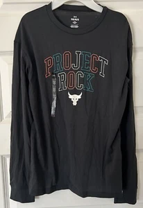 New NWT Under Armour Boys Project Rock Long Sleeve Shirt Youth Large L YLG - Picture 1 of 3