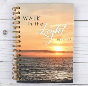 Journal Notepad Notebook Inspirational Walk In The Light Lined Sheets 6x8.5 in - Picture 1 of 3