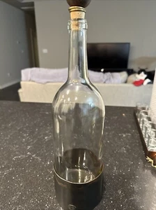 JAN BARBOGLIO Vintage Bottle Iron Glass Wine Decanter Holder! Never Used! - Picture 1 of 9