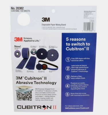 (100-SHEETS) 3M 20382 OEM CUBITRON II WHITE DISPOSABLE PAPER MIXING BOARD *S17 - Image 1 of 4
