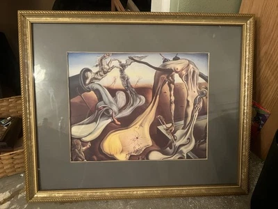 Salvador Dali Screen Print Poster Art “Spider Of The Evening”  VINTAGE FRAMED  - Image 1 of 2