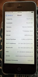 Apple iPhone 5c 16GB Blue (T-Mobile) A1532 Fast Ship GSM Very Good Used - Afbeelding 1 van 3
