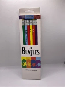 The Beatles Set Of Eight Pencils With Song Titles On Them New Boxed - Picture 1 of 10