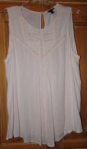 NWT $39 TORRID WOMENS SIZE 1X 14-16W PEACH BLUSH SLEEVELESS GAUZE TUNIC TANK - Picture 1 of 3