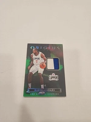 Tarjeta de béisbol Kawhi Leonard 3/5 GU parche! 2022-23 Orgins #OM-KLL Foto 1 de 4