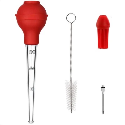Turkey Baster Syringe Large, Long Meat Basters for Cooking & Basting, Plastic Tu - Image 1 of 4