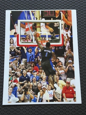 Zion Williamson Signed Autograph 8 1/2 x11 Photo Duke JSA - Image 1 of 3