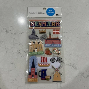 Erinnerungen 3D Dänemark Aufkleber Scrapbooking Karten basteln Reisen - Bild 1 von 3
