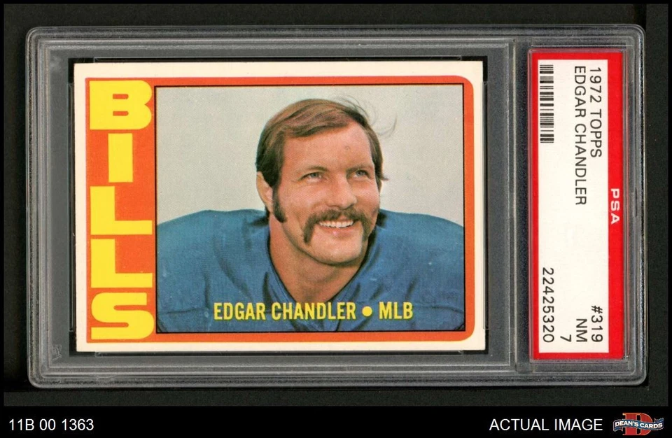 1972 Topps #319 Edgar Chandler Bills Georgia PSA 7 - NM - Image 1 of 1