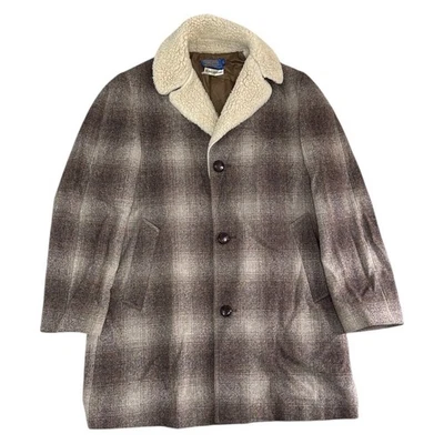 Vintage Pendleton Wool Flannel Jacket High Grade Western Wear USA Brown Mens 42 - Image 1 of 4