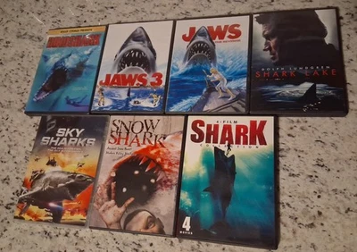 DVD SHARK HORROR LOT DINOSHARK JAWS SHARK LAKE SKY SHARKS SNOW SHARK - Image 1 of 2