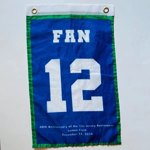 Camiseta SEATTLE SEAHAWKS BANNER 40 Aniversario de los Años 12 Retiro 12x18 - Imagen 1 de 6