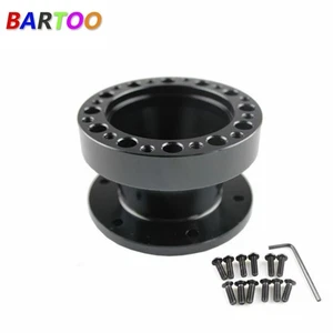 2IN/51mm Height Steering Wheel Spacer Adapter Hub Boss Kit Aluminum 6 Hole Black - Picture 1 of 3