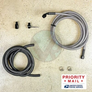 96-01 Acura Integra Replacement Stainless Steel Fuel Feed Line & Rubber Return - Picture 1 of 14