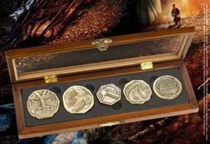 New Lord of the Rings The Hobbit Dwarven Treasure Coin Set Prop Replica - Picture 1 of 2