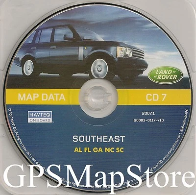 2000 2001 2002 2003 2004 Land Range Rover Navigation CD Map Cover AL FL GA NC SE - Image 1 of 2