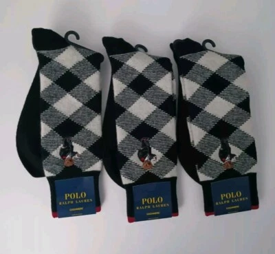 NUEVO x3 Polo Ralph Lauren Cashmere Signature Teddy Bear Calcetín Talla 10-13 Zapato Talla 6-12,5 Foto 1 de 4