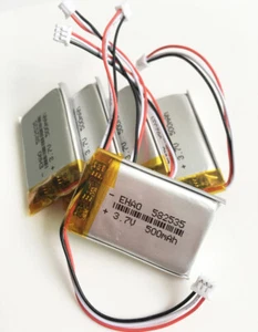 5 piezas Batería de poliuretano de litio 3,7 V 500 mAh + JST 1,25 mm 3 pines para cámara GPS DVD 582535 - Imagen 1 de 6