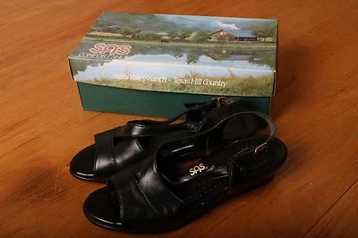 Zapatos sandalia de tacón negro SAS para mujer talla 9 N Foto 1 de 4