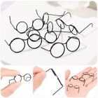 5PCS Doll Accessories Alloy Cute Lensless Doll Glasses Round Frame Black
