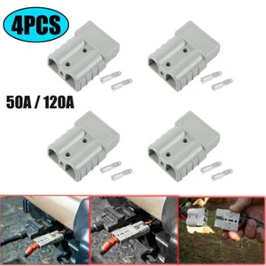 4Pcs For 50/120A 600V For ANDERSON PLUG Cable Battery Power Connector Terminals - Picture 1 of 16