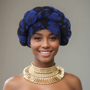 Sombreros de hiyab trenzados para mujeres gorras musulmanas nigerianas auto gele diadema gorro sombreros - Imagen 1 de 18
