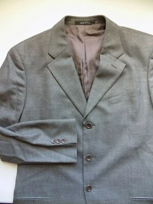 ARMANI COLLEZIONI Jacket Size 42 R Slim Made in Italy 2B34EE Formal Gray Br Wool - Image 1 of 4