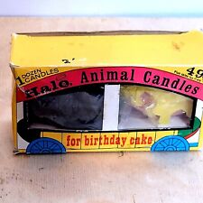 Vintage Halo Animal Birthday Candles Set of 12 Original Box 50s 60s MCM Retro