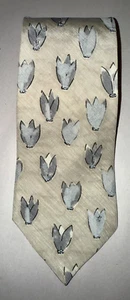 HUGO BOSS Krawatte reine Seide grau und elfenbein - Bild 1 von 4