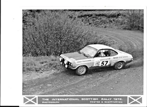 PHOTOGRAPH BARRIE WILLIAMS SCOTTISH RALLY 1972 VAUXHALL FIRENZA DON BARROW - Picture 1 of 1
