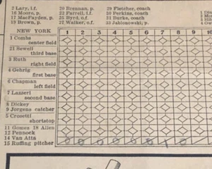 1933 NEW YORK YANKEES VS ST LOUIS BROWNS PROGRAM 🔥 BABE RUTH & LOU GEHRIG RARE - Picture 1 of 5