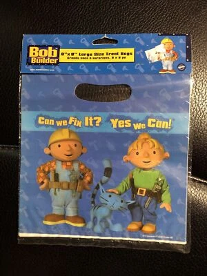 New 8 Bob the Builder 8” Party Treat Bags Wendy Pilchard Wilton Sealed Package - Image 1 of 2
